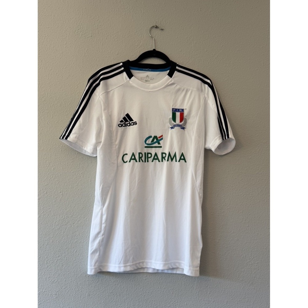 Adidas Climacool  F.I.R. Italy Rugby‎ Jersey Size Medium White